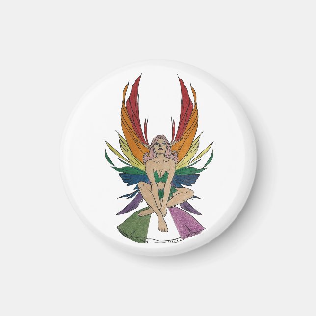 Genderqueer Älva Magnet (Framsidan)