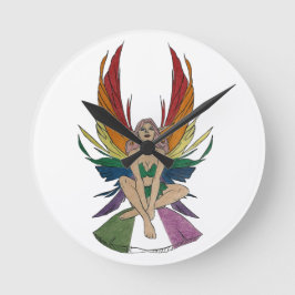 Genderqueer Älva Rund Klocka