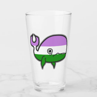 Genderqueer Angious but Proud Whale Tumbler Glaskopp