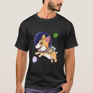 Genderqueer Corgi in Space Genderqueer Pride Flagg T Shirt