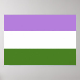 GENDERQUEER FLAG ORIGINAL -.png Poster