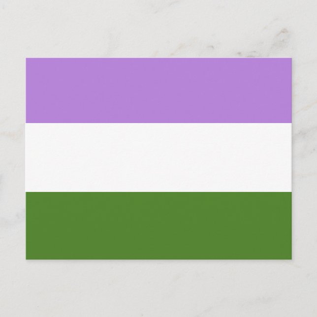 GENDERQUEER FLAGG ORIGINAL -.png Vykort (Framsida)