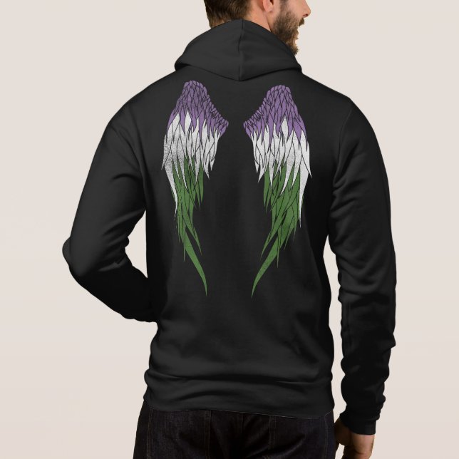 Genderqueer Flagga - Halo - Vinge T Shirt (Baksida)