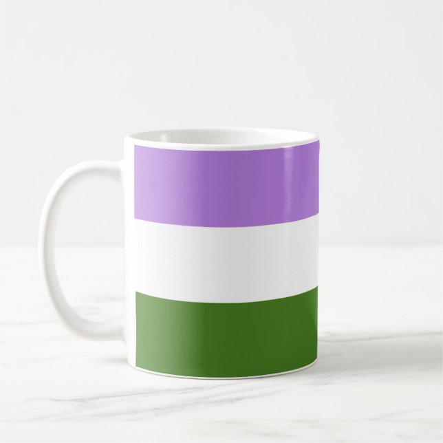 Genderqueer Flagga Kaffemugg (Vänster)