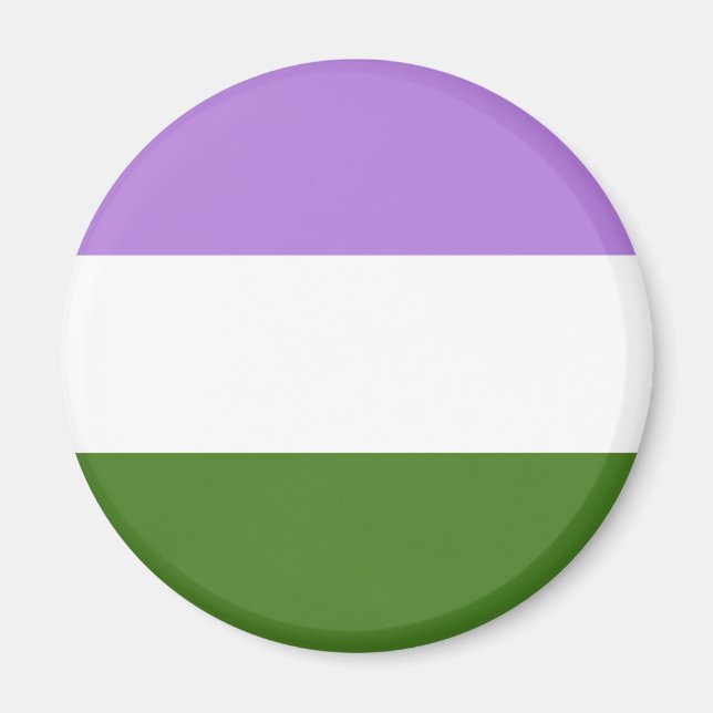 Genderqueer Flagga LGBT Magnet (Framsidan)