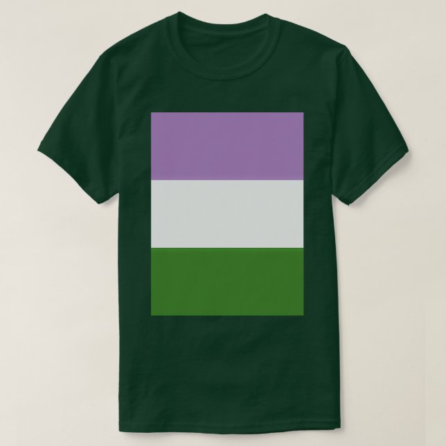 Genderqueer Flagga T Shirt (Design framsida)