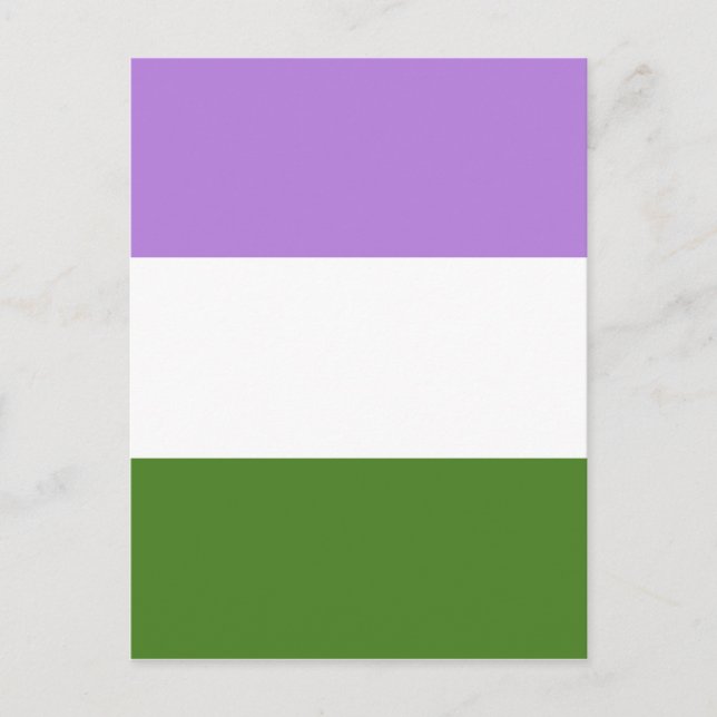 Genderqueer Flagga Vykort (Framsida)