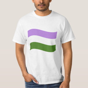 GENDERQUEER FLAGGA WAVING T SHIRT