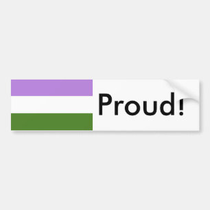 GenderQueer GenderFluid Pride Flagga Bildekal
