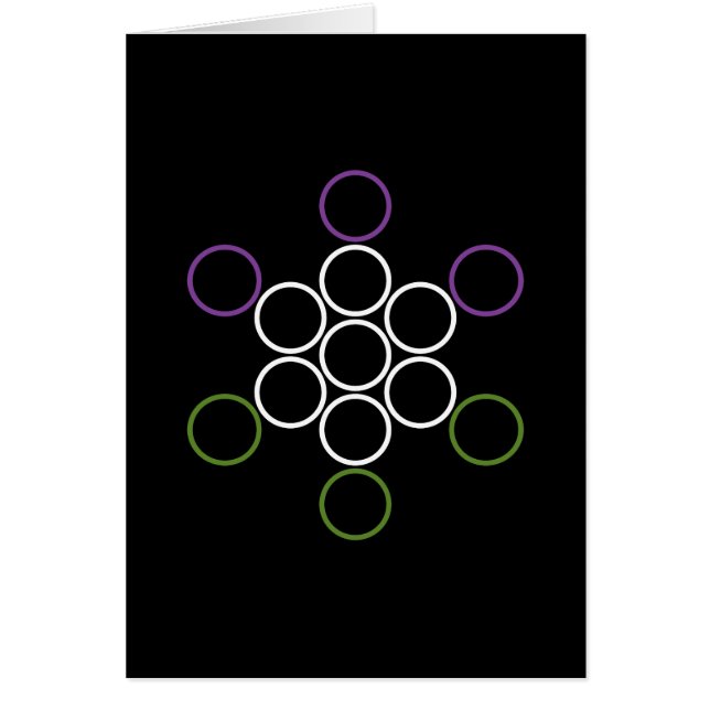 genderQueer helig-cirklar Hälsningskort (Framsidan)