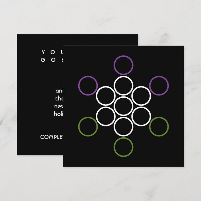 genderQueer helig-cirklar Inbjudningar (Fram/baksida)