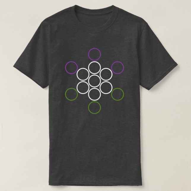 genderQueer helig-cirklar T-shirt (Design framsida)