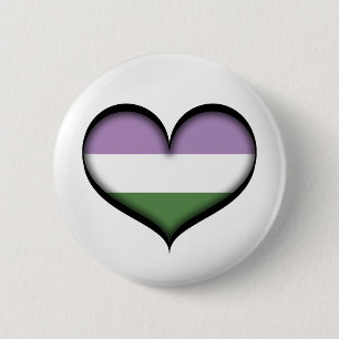 Genderqueer hjärta knapp