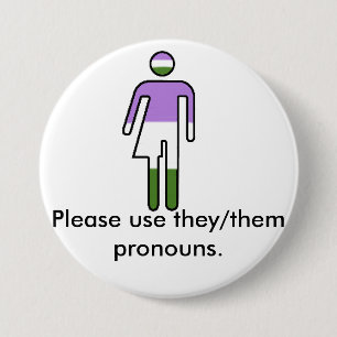 Genderqueer knäppas de/de pronomen knapp