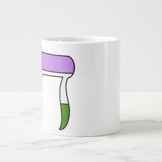 Genderqueer Pride Flag Chai  Jumbo Mugg (Framsidan)