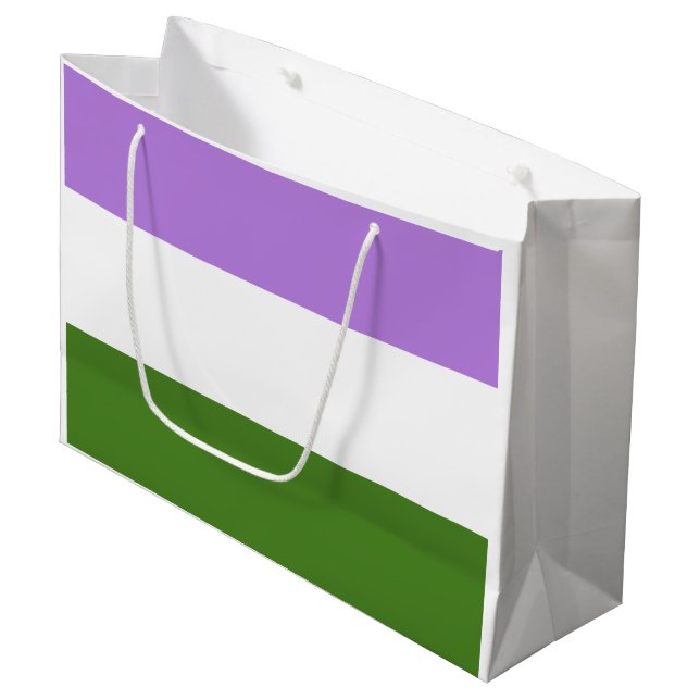 Genderqueer Pride Flagga (Framsidan Vinklad)