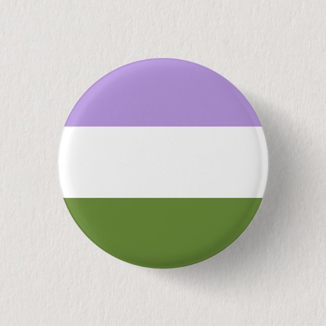 Genderqueer Pride Flagga Badge Knapp (Framsida)
