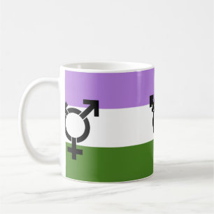 Genderqueer Pride Flagga Kaffemugg