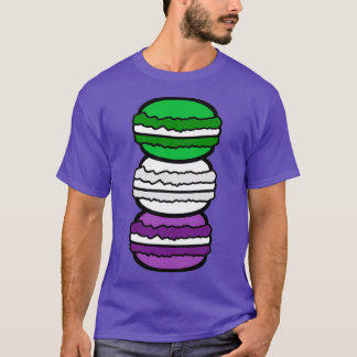 Genderqueer Pride Flagga Macarons T Shirt