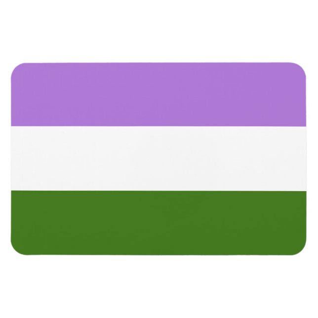 Genderqueer Pride Flagga Magnet (Horisontell)