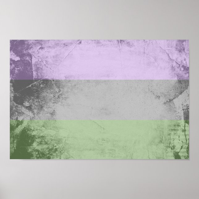 Genderqueer Pride Flagga Poster (Framsidan)