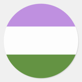 Genderqueer Pride Flagga Stickers Runt Klistermärke