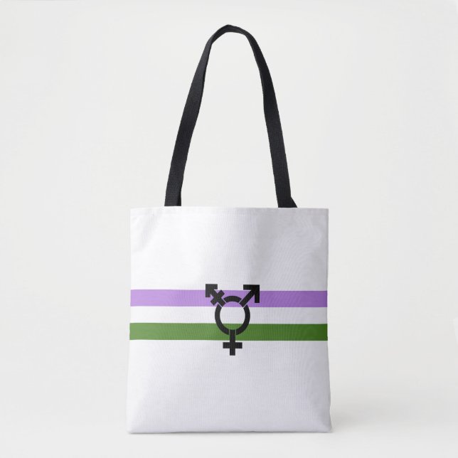 Genderqueer Pride Flagga Tygkasse (Framsida)
