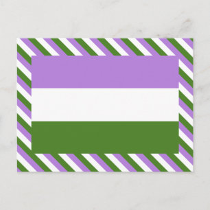 Genderqueer Pride Flagga Vykort