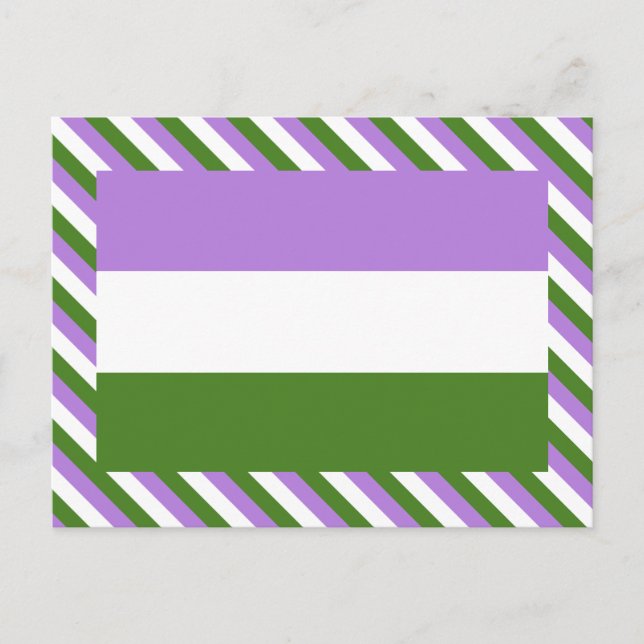 Genderqueer Pride Flagga Vykort (Framsida)