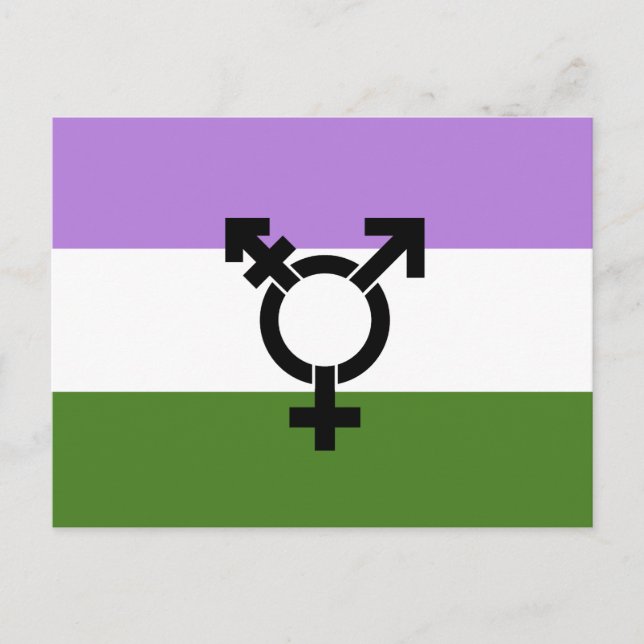 Genderqueer Pride Flagga Vykort (Framsida)