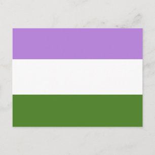 Genderqueer Pride Flagga Vykort