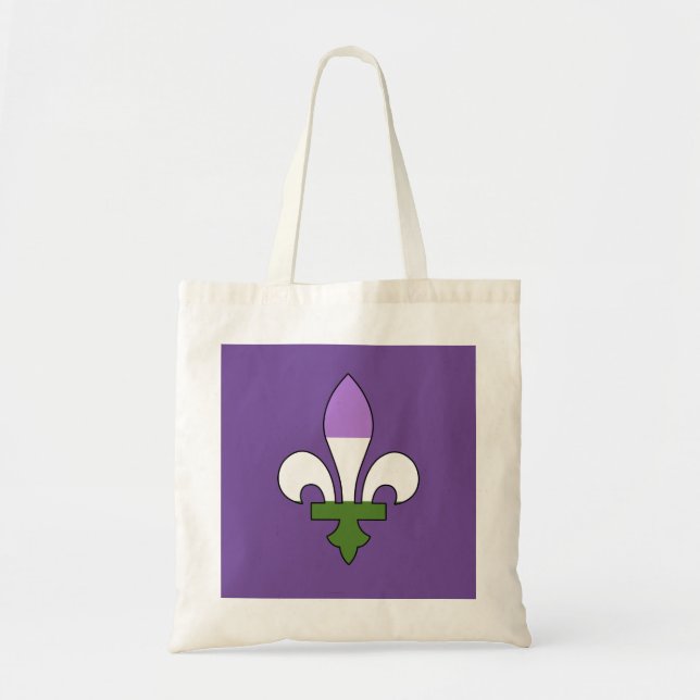 Genderqueer pride fleur-de-lis tygkasse (Framsidan)