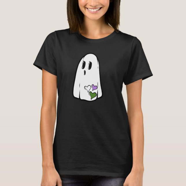 Genderqueer Pride Ghost T Shirt (Framsida)