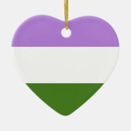GENDERQUEER PRIDE RAND DESIGN JULGRANSPRYDNAD KERAMIK