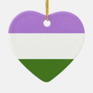 GENDERQUEER PRIDE RAND DESIGN JULGRANSPRYDNAD KERAMIK