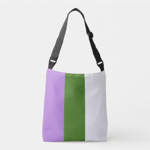 Genderqueer prideflagga axelväska