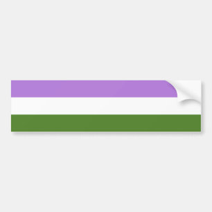 Genderqueer prideflagga bildekal