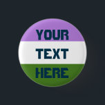 Genderqueer prideflagga knapp<br><div class="desc">Visa att av din pride med denna som lite sätta en klocka på knäppas! Skräddarsy textstilsorten, storleksanpassa och färga för att matcha dig eller dina organisationerbehov!
Perfekt för pronomenstift!</div>