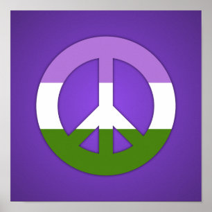 Genderqueer stolthet flagga Poster