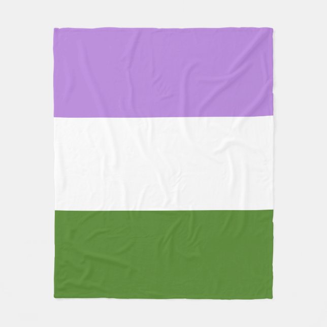 Genderqueer stolthetsflagga fleecefilt (Framsidan)