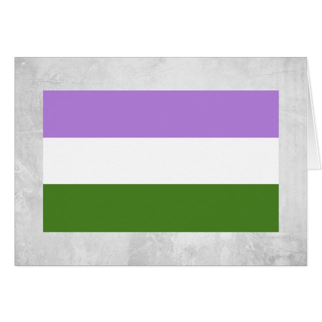 Genderqueer-stolthetsflagga Hälsningskort (Framsidan Horizontal)