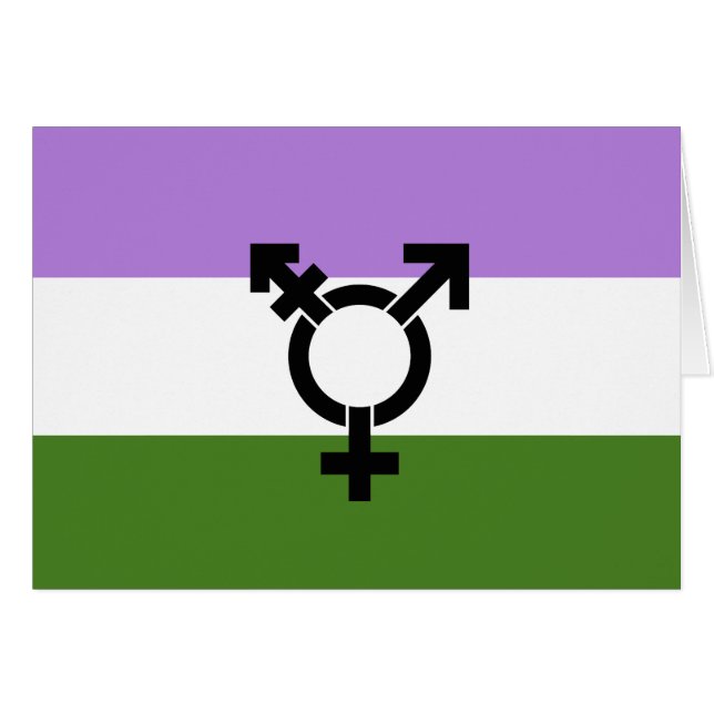 Genderqueer-stolthetsflagga Hälsningskort (Framsidan Horizontal)