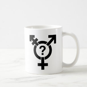 GENDERQUEER-SYMBOLSVART KAFFEMUGG