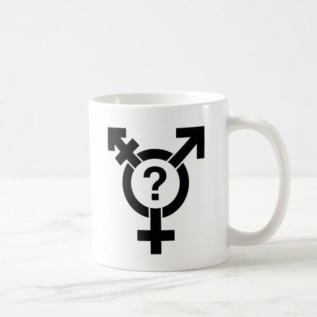 GENDERQUEER-SYMBOLSVART KAFFEMUGG (Höger)