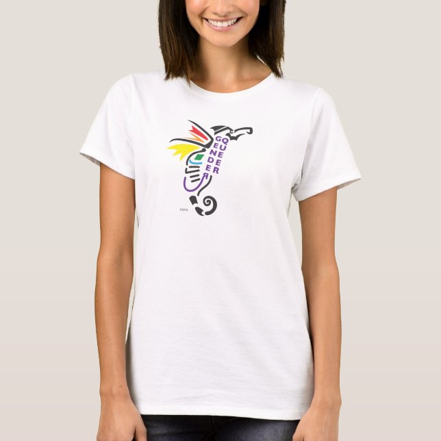Genderqueer symbolt-skjorta t shirt (Framsida)
