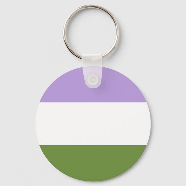 Genderqueers Flagga Nyckelring (Framsida)