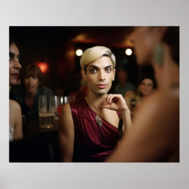 Genderqueman vid pub poster