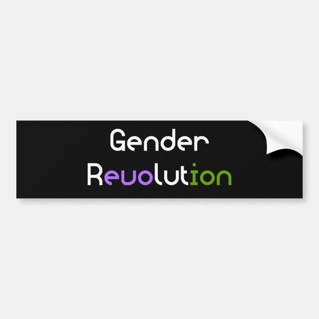 Genderrevolution LGBTQA Non-Binära Genderqueer Bildekal (Framsidan)