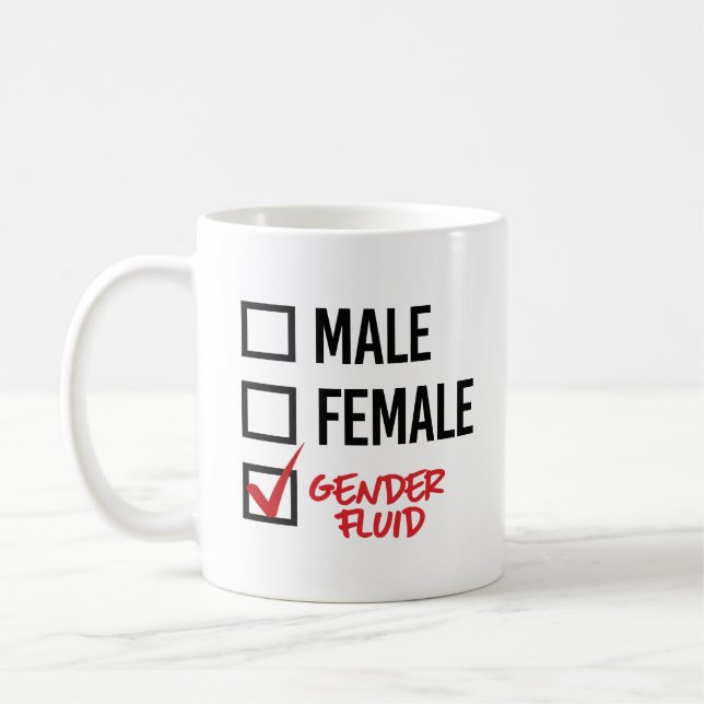 Gendervätska - inte oroa om min gender - - LGB Kaffemugg (Vänster)