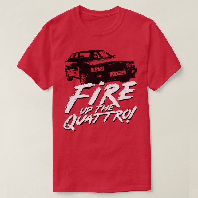Gene Hunt Fire upp Quattro T Shirt (Design framsida)